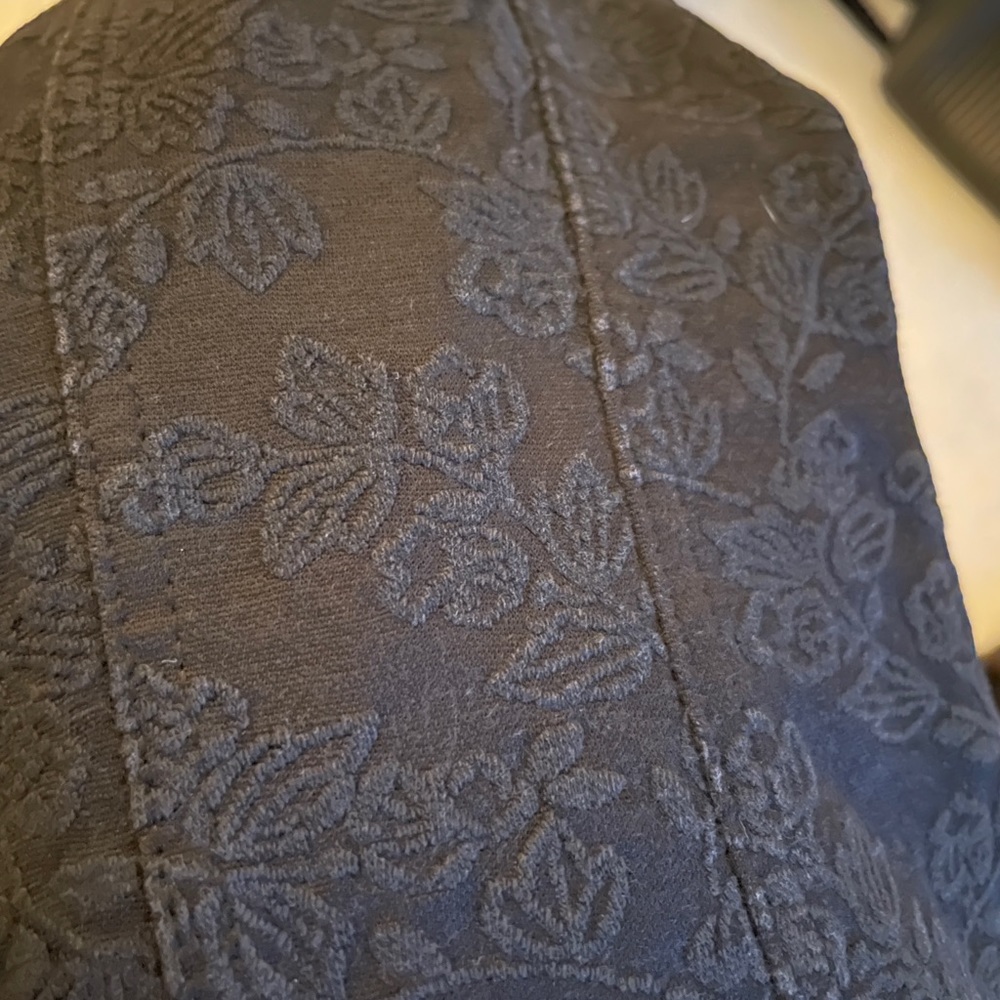 Black Tank Top Brocade Pattern